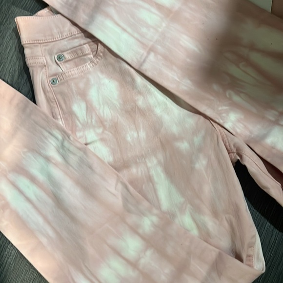NWT 7 for all mankind tie dyed pink. Size 28. Stretchy! - Picture 6 of 7